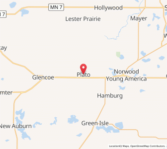 Map of Plato, Minnesota