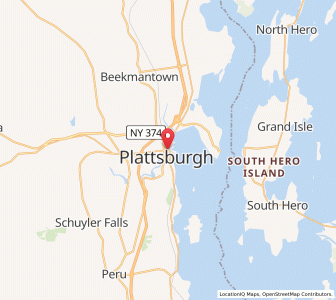 Map of Plattsburgh, New York