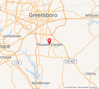 Map of Pleasant Garden, North Carolina