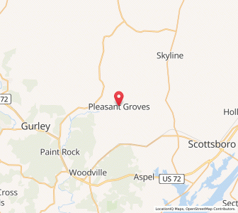 Map of Pleasant Groves, Alabama