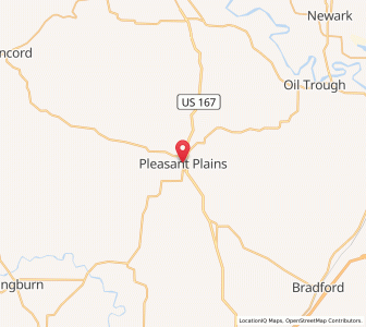 Map of Pleasant Plains, Arkansas