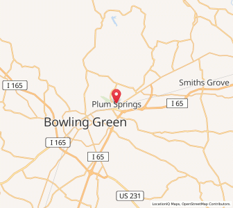 Map of Plum Springs, Kentucky