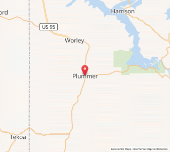 Map of Plummer, Idaho