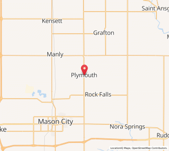Map of Plymouth, Iowa
