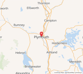 Map of Plymouth, New Hampshire