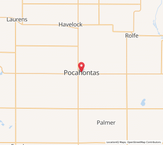 Map of Pocahontas, Iowa