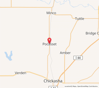 Map of Pocasset, Oklahoma