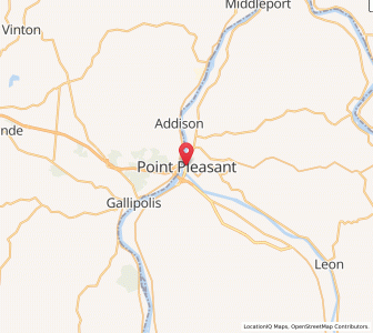 Map of Point Pleasant, West Virginia