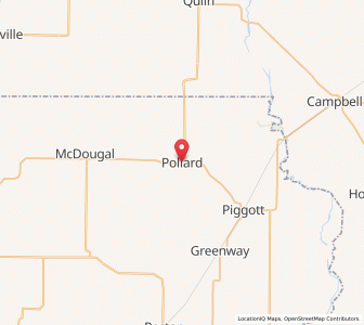 Map of Pollard, Arkansas