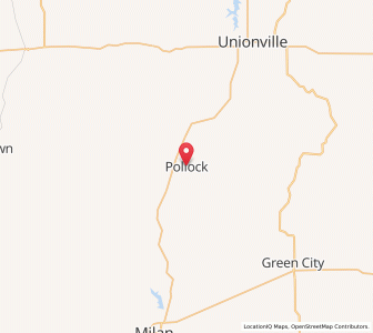 Map of Pollock, Missouri