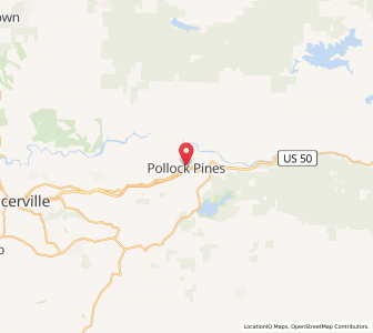 Map of Pollock Pines, California