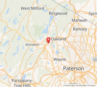 Map of Pompton Lakes, New Jersey