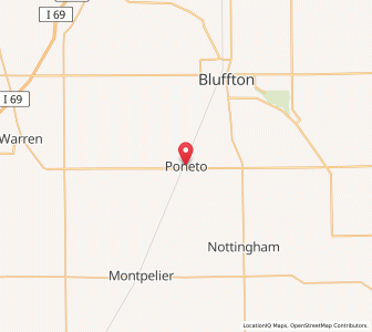 Map of Poneto, Indiana