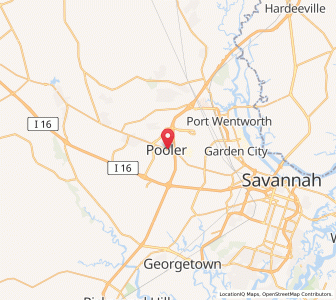 Map of Pooler, Georgia