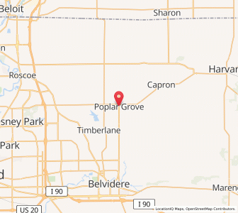 Map of Poplar Grove, Illinois