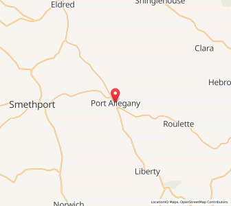 Map of Port Allegany, Pennsylvania
