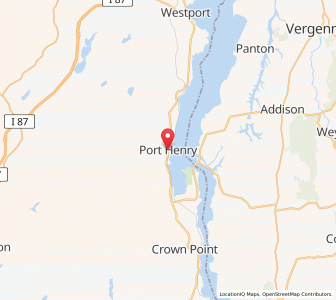 Map of Port Henry, New York