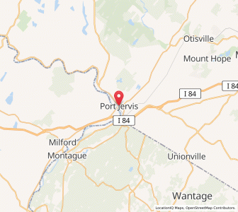 Map of Port Jervis, New York