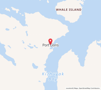 Map of Port Lions, Alaska