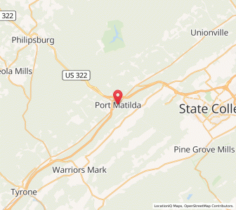 Map of Port Matilda, Pennsylvania