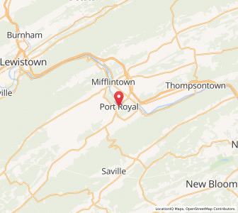 Map of Port Royal, Pennsylvania