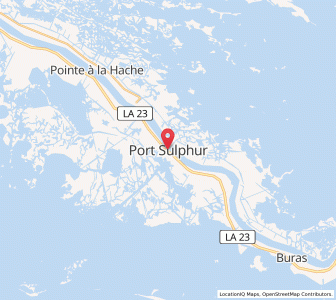Map of Port Sulphur, Louisiana