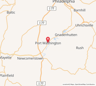 Map of Port Washington, Ohio