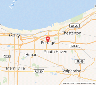 Map of Portage, Indiana