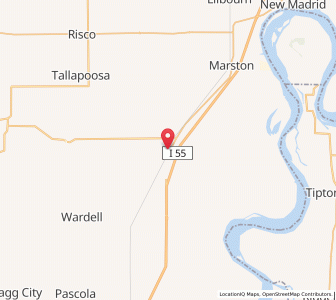 Map of Portageville, Missouri