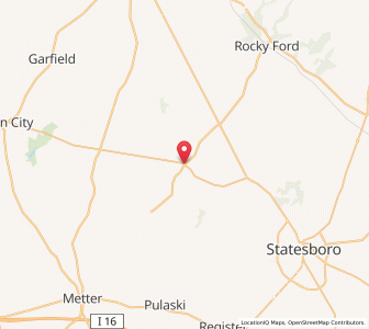 Map of Portal, Georgia