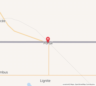 Map of Portal, North Dakota