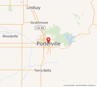 Map of Porterville, California