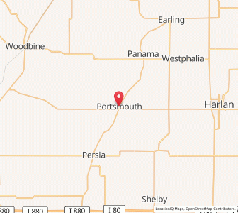Map of Portsmouth, Iowa
