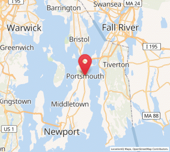 Map of Portsmouth, Rhode Island