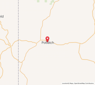 Map of Potlatch, Idaho