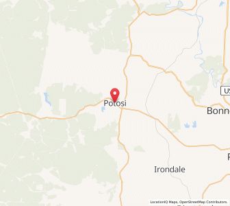 Map of Potosi, Missouri