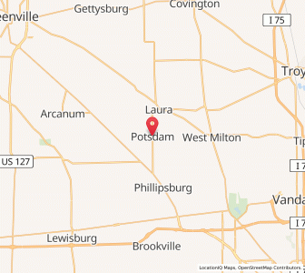 Map of Potsdam, Ohio