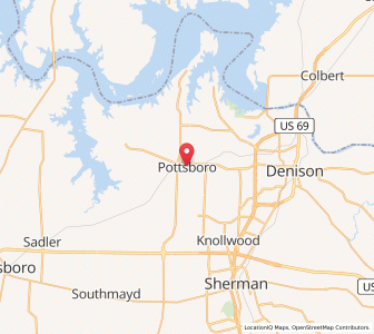Map of Pottsboro, Texas