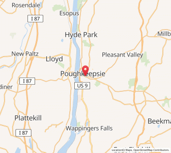 Map of Poughkeepsie, New York