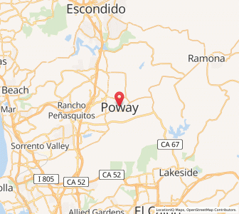 Map of Poway, California