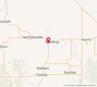 Map of Powers, Michigan