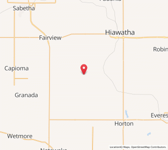 Map of Powhattan, Kansas