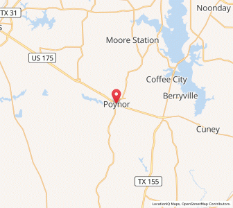 Map of Poynor, Texas