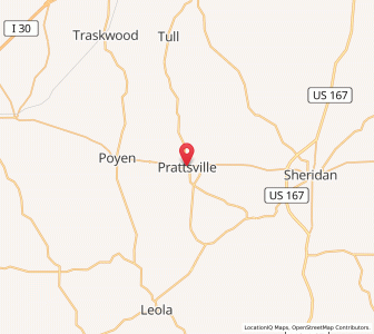 Map of Prattsville, Arkansas