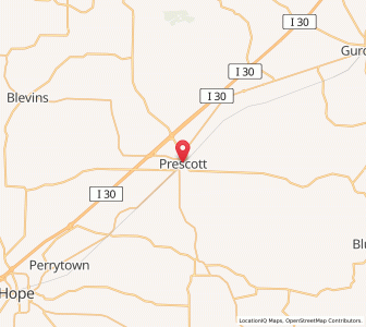 Map of Prescott, Arkansas