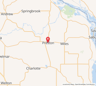 Map of Preston, Iowa