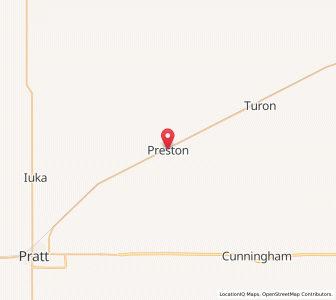 Map of Preston, Kansas