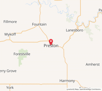 Map of Preston, Minnesota