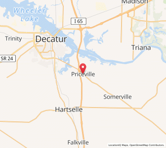 Map of Priceville, Alabama