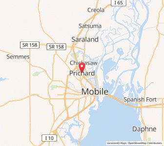 Map of Prichard, Alabama